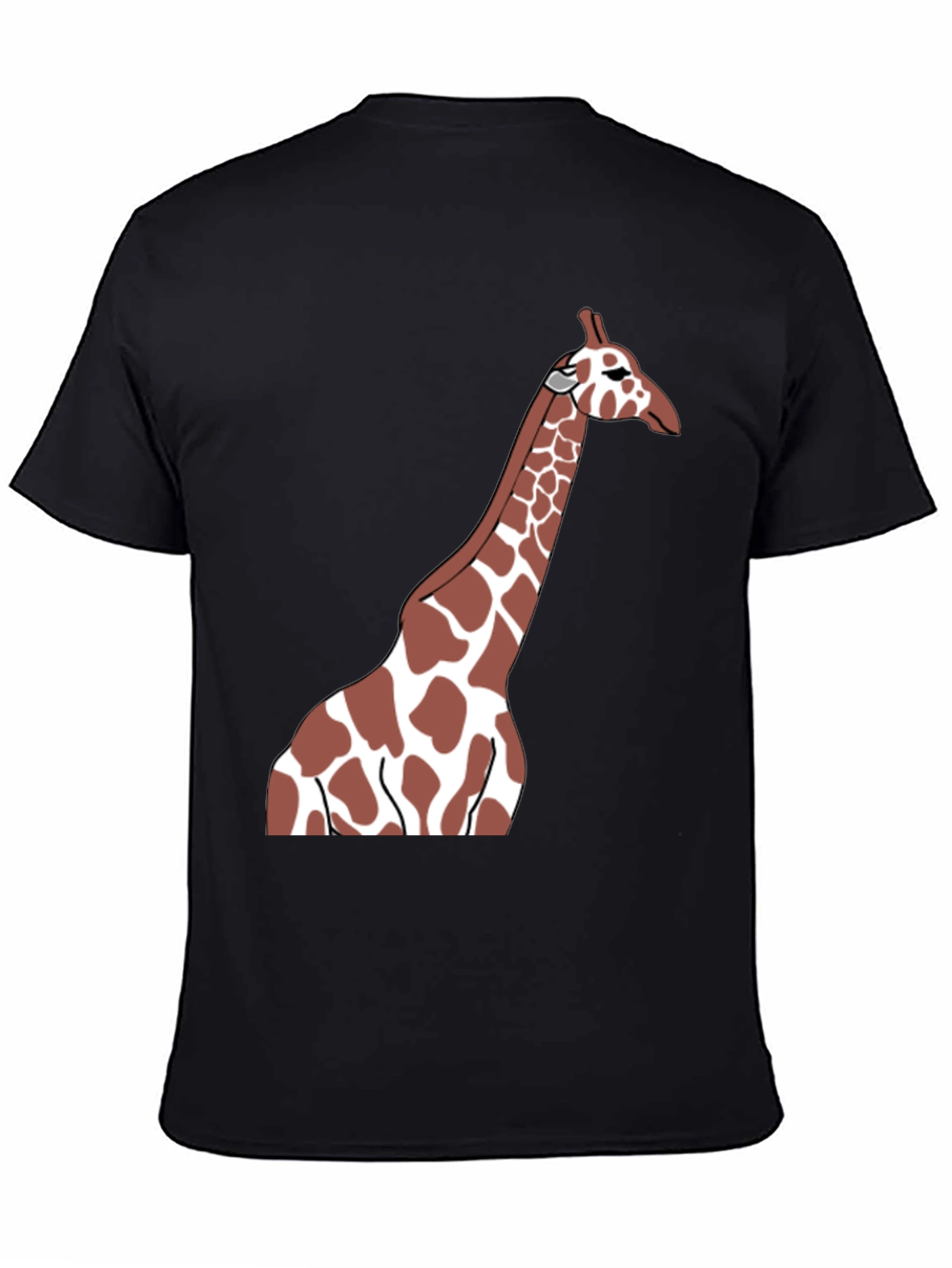 Giraffe Graphic Tee - Black Casual T-Shirt