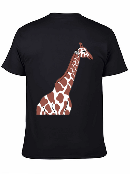 Giraffe Graphic Tee - Black Casual T-Shirt