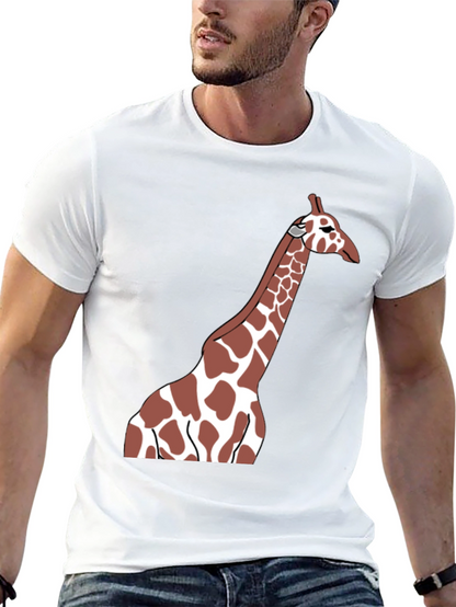 Giraffe Graphic Tee - Black Casual T-Shirt