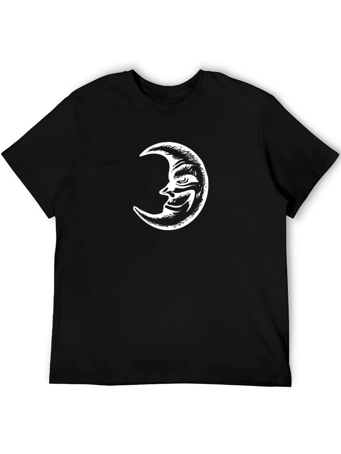 Crescent Moon Graphic Tee - Classic Black T-Shirt
