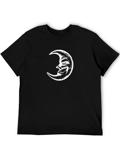 Crescent Moon Graphic Tee - Classic Black T-Shirt