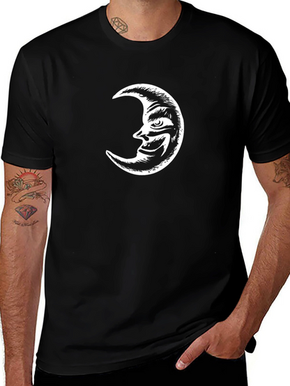 Crescent Moon Graphic Tee - Classic Black T-Shirt