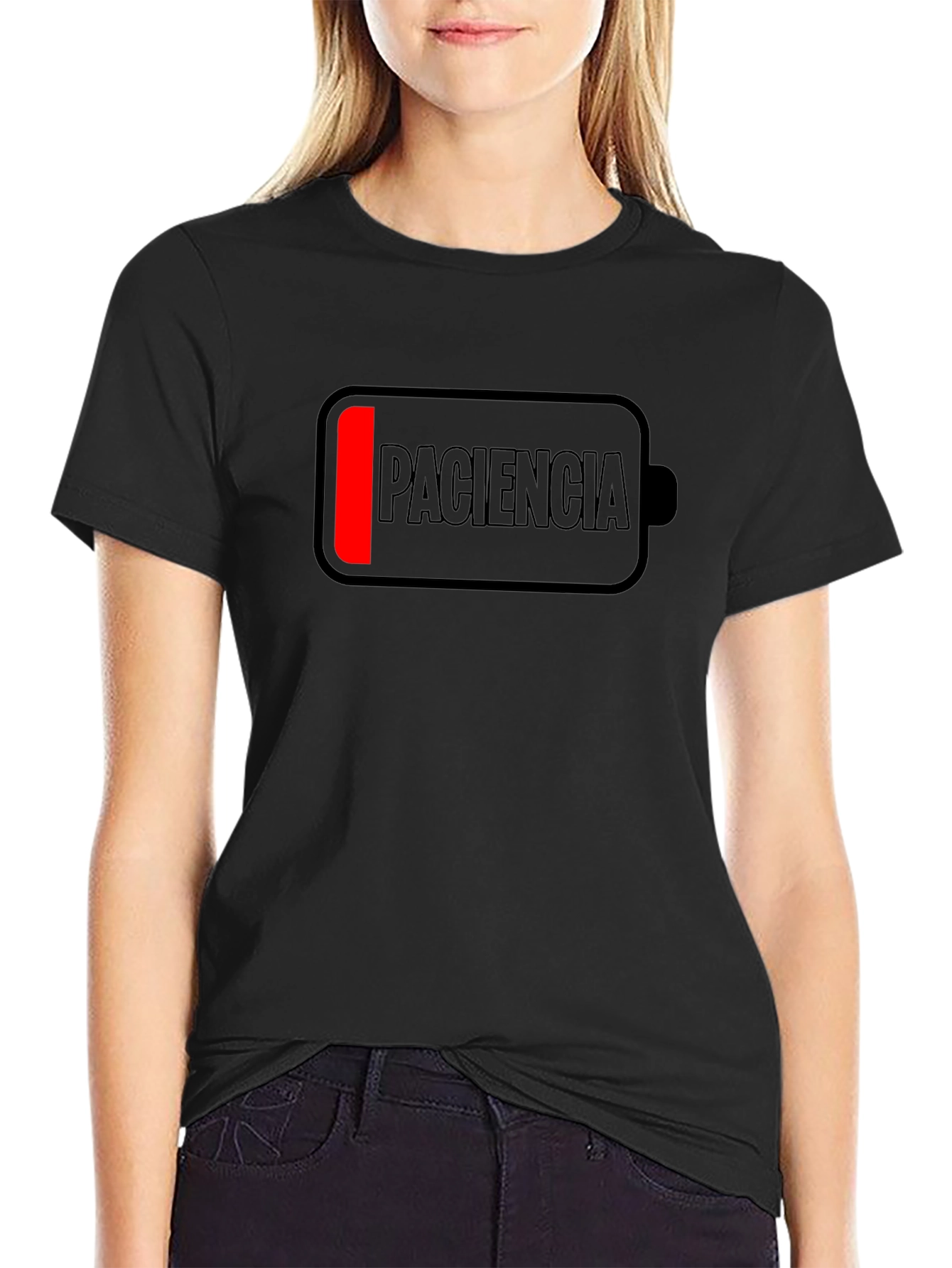 Low Patience Battery Mens Black T-Shirt