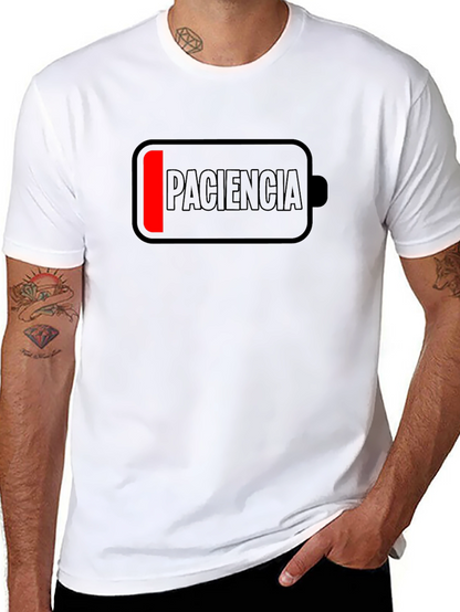 Low Patience Battery Mens Black T-Shirt