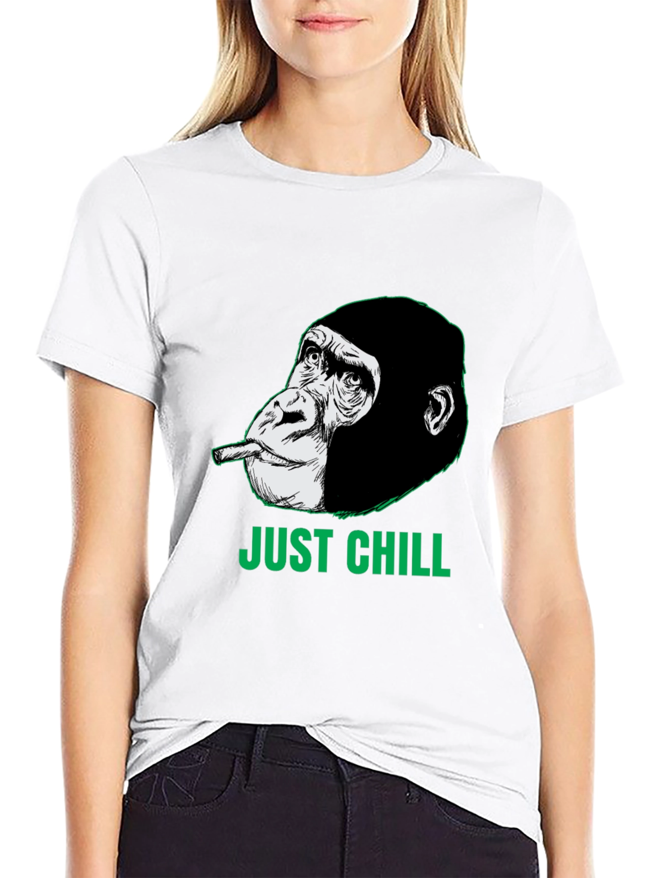 Just Chill Gorilla Graphic Tee - Relaxed Style