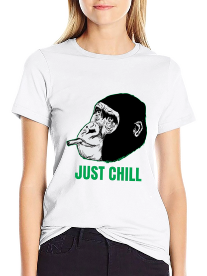 Just Chill Gorilla Graphic Tee - Relaxed Style