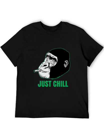 Just Chill Gorilla Graphic Tee - Relaxed Style
