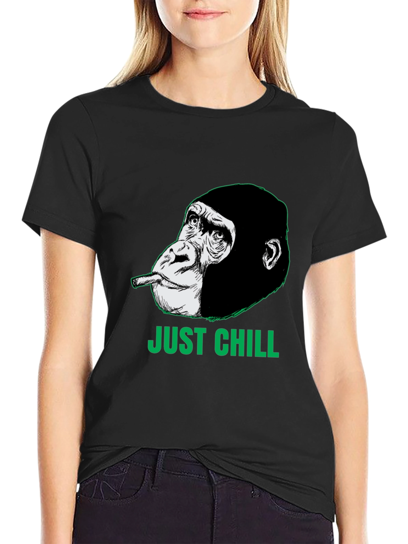 Just Chill Gorilla Graphic Tee - Relaxed Style