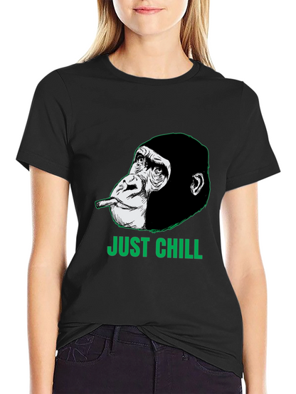 Just Chill Gorilla Graphic Tee - Relaxed Style