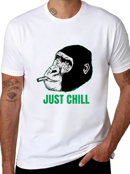 Just Chill Gorilla Graphic Tee - Relaxed Style