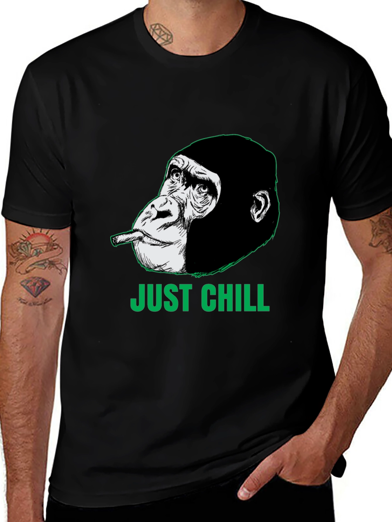 Just Chill Gorilla Graphic Tee - Relaxed Style