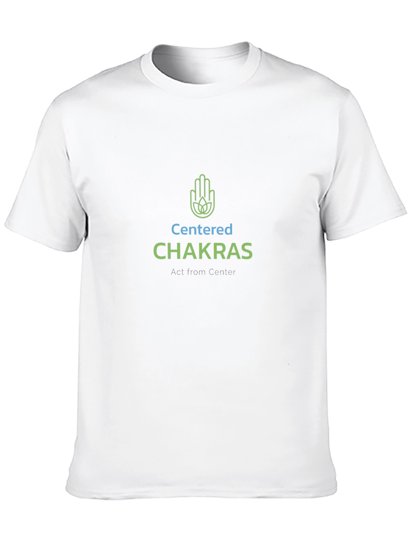 Centered Chakras Black T-Shirt: Act from Center