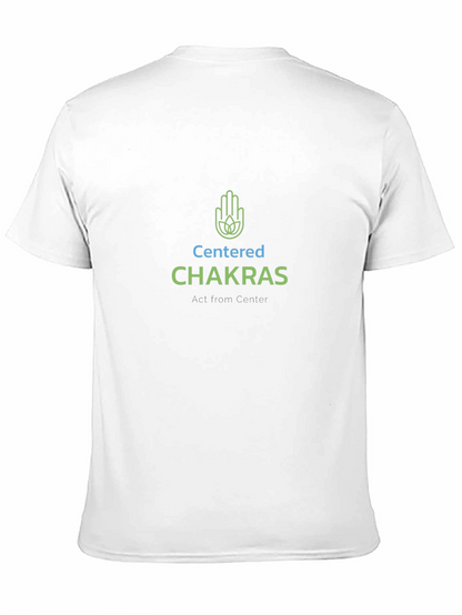 Centered Chakras Black T-Shirt: Act from Center