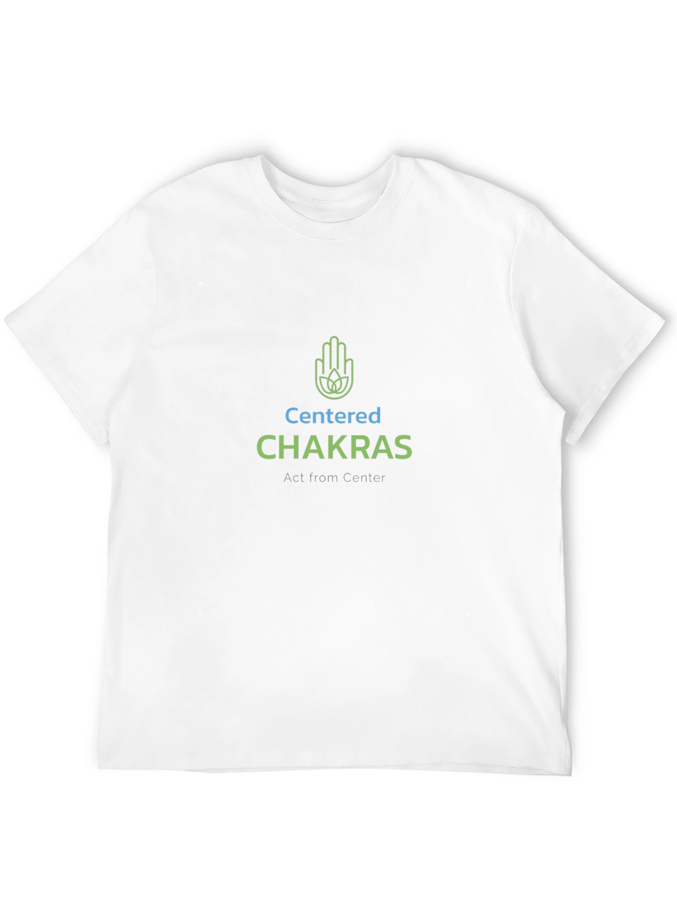 Centered Chakras Black T-Shirt: Act from Center