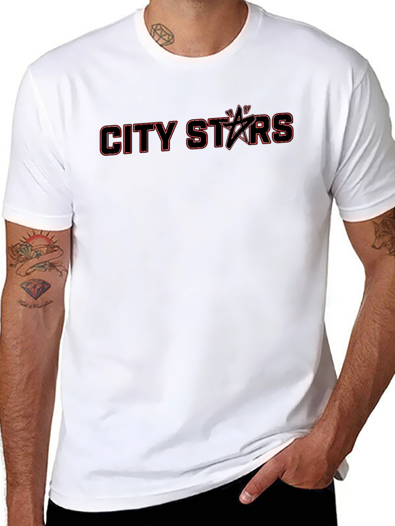 City Stars Black Graphic Tee