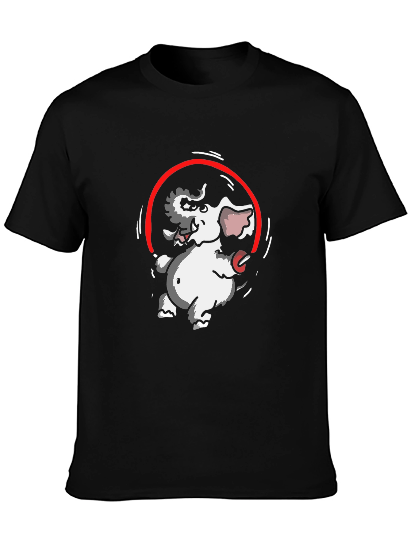 Elephant Rope T-Shirt - Black Cotton Graphic Tee