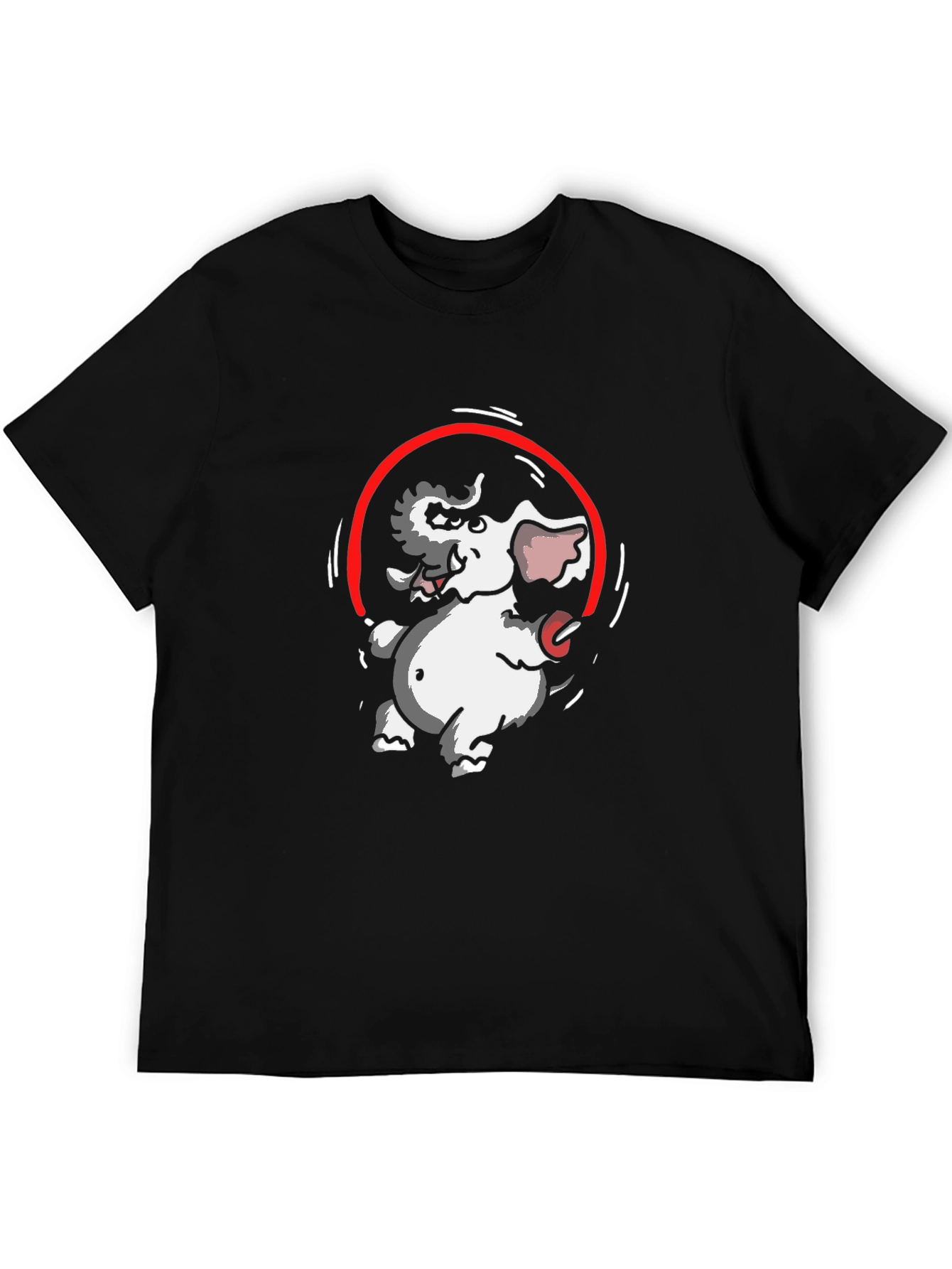 Elephant Rope T-Shirt - Black Cotton Graphic Tee