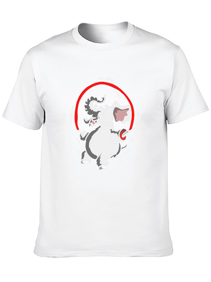 Elephant Rope T-Shirt - Black Cotton Graphic Tee