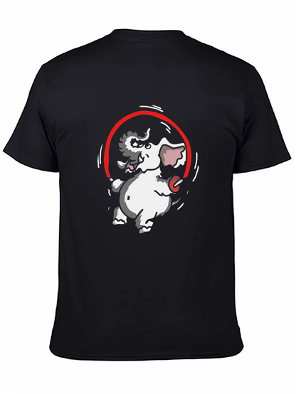 Elephant Rope T-Shirt - Black Cotton Graphic Tee