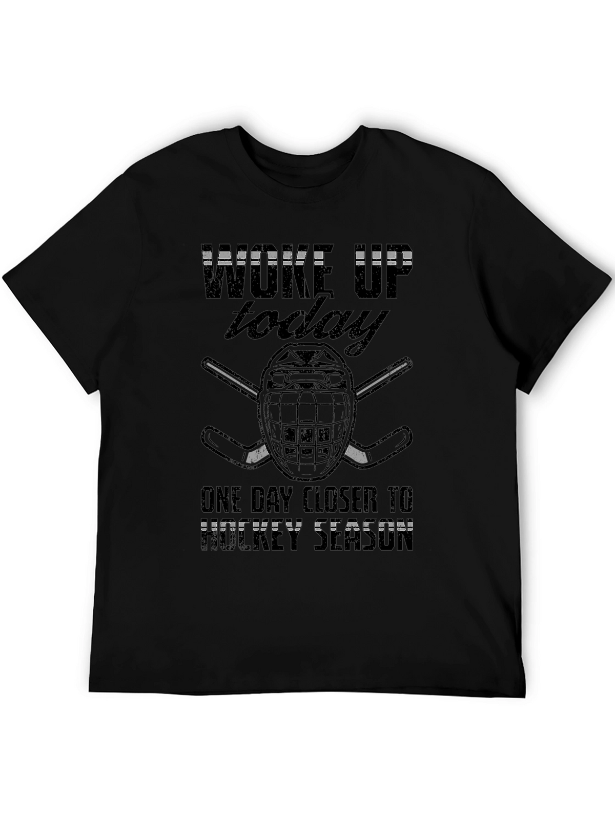 Hockey Season Graphic Tee - Black