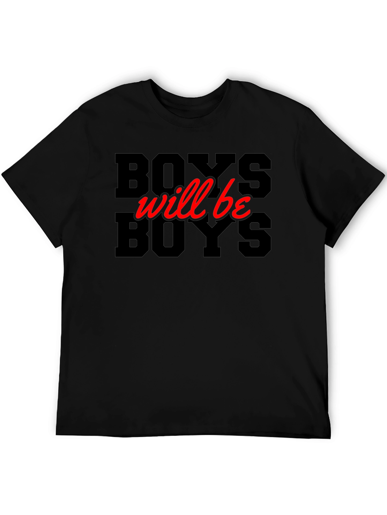 Boys Will Be Boys Graphic Tee - Black