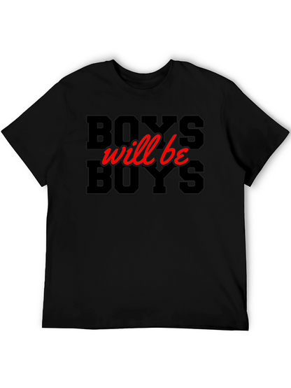 Boys Will Be Boys Graphic Tee - Black
