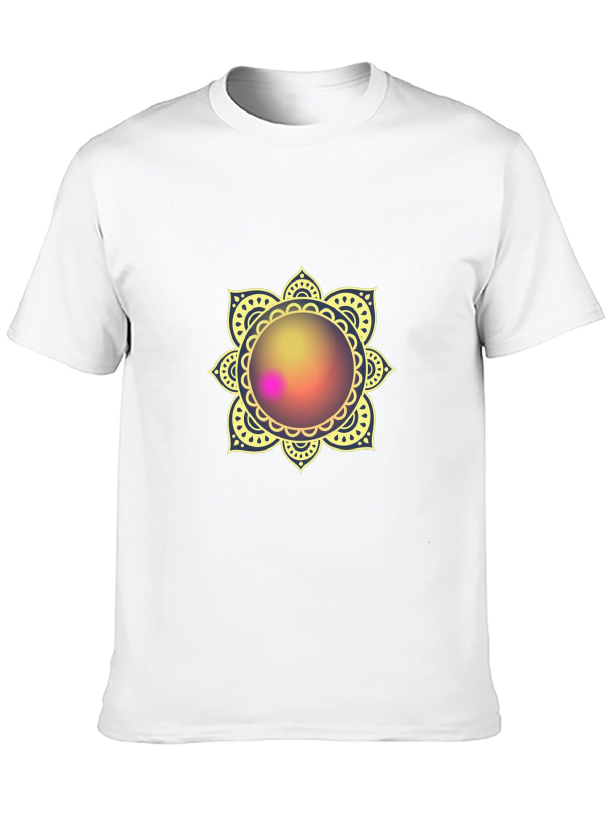 Mandala Print Black T-Shirt - Stylish & Comfortable