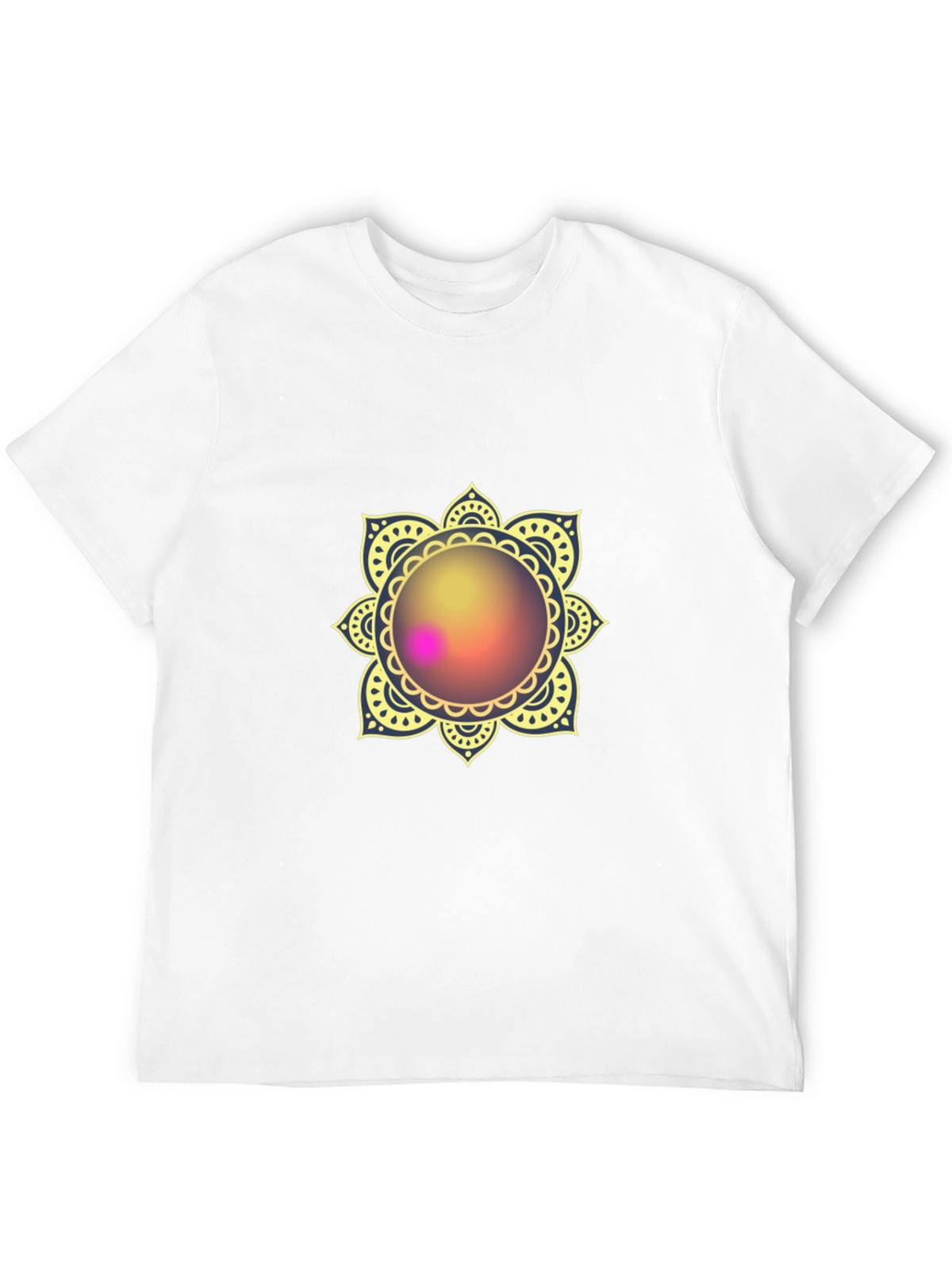 Mandala Print Black T-Shirt - Stylish & Comfortable