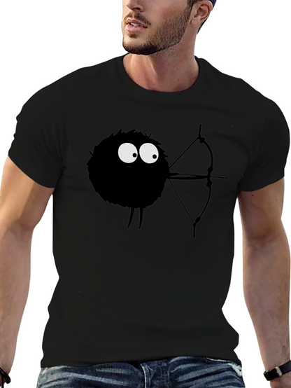 Whimsical Soot Sprite Archer Black T-Shirt