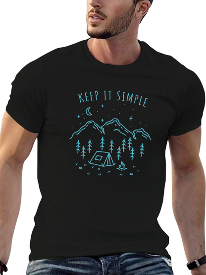 Keep It Simple Camping Graphic T-Shirt