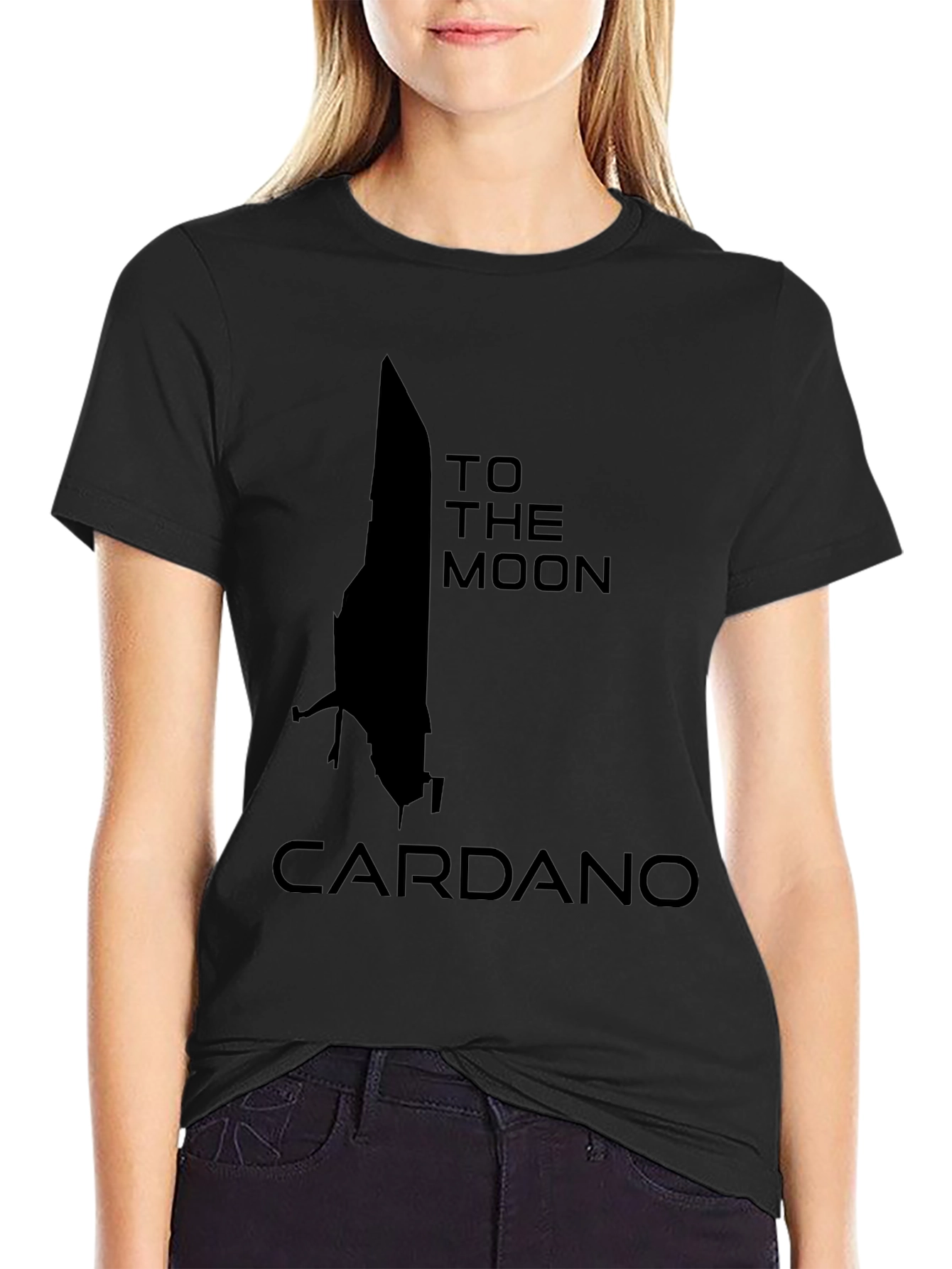 Cardano To The Moon Black T-Shirt