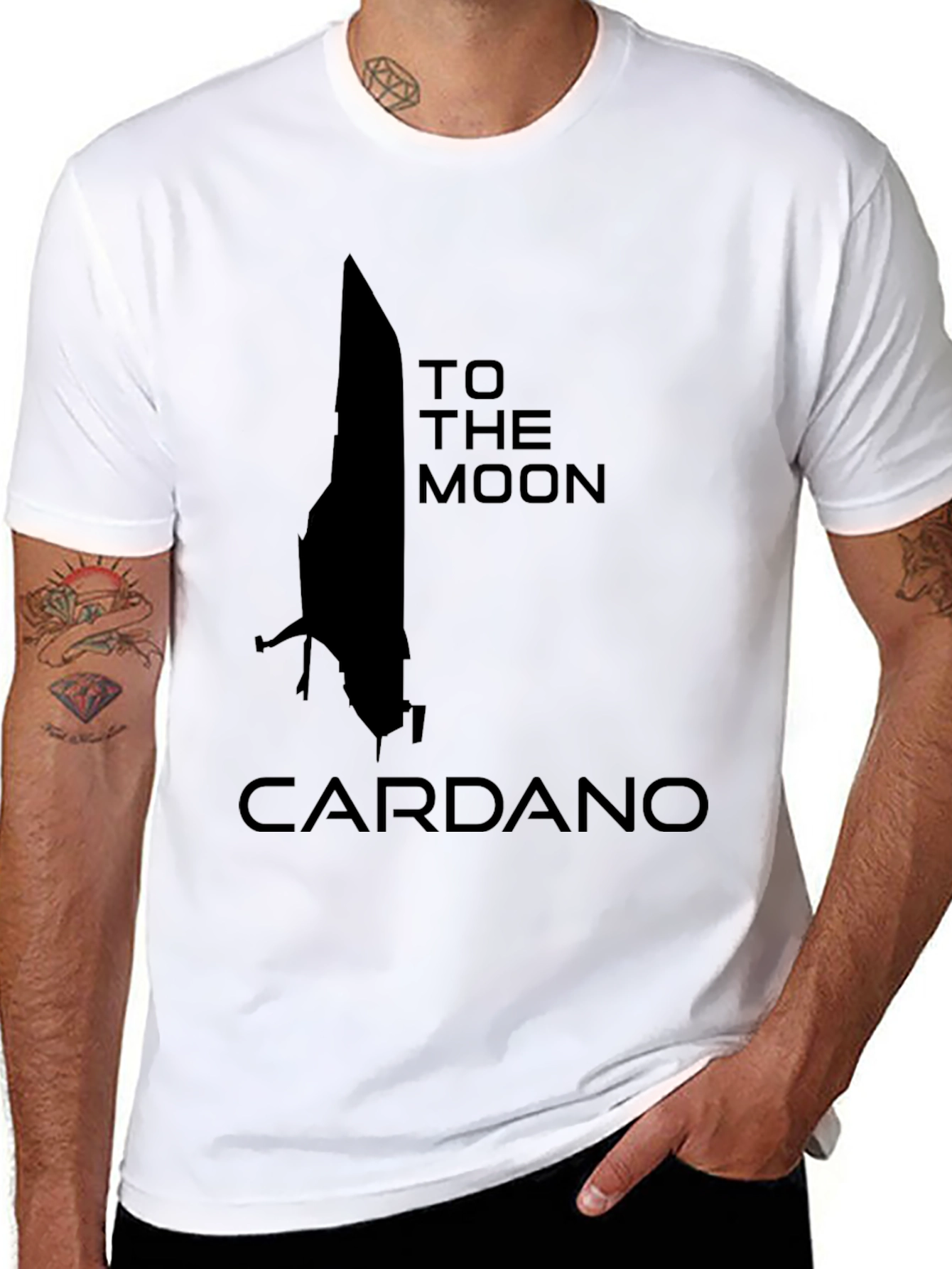 Cardano To The Moon Black T-Shirt