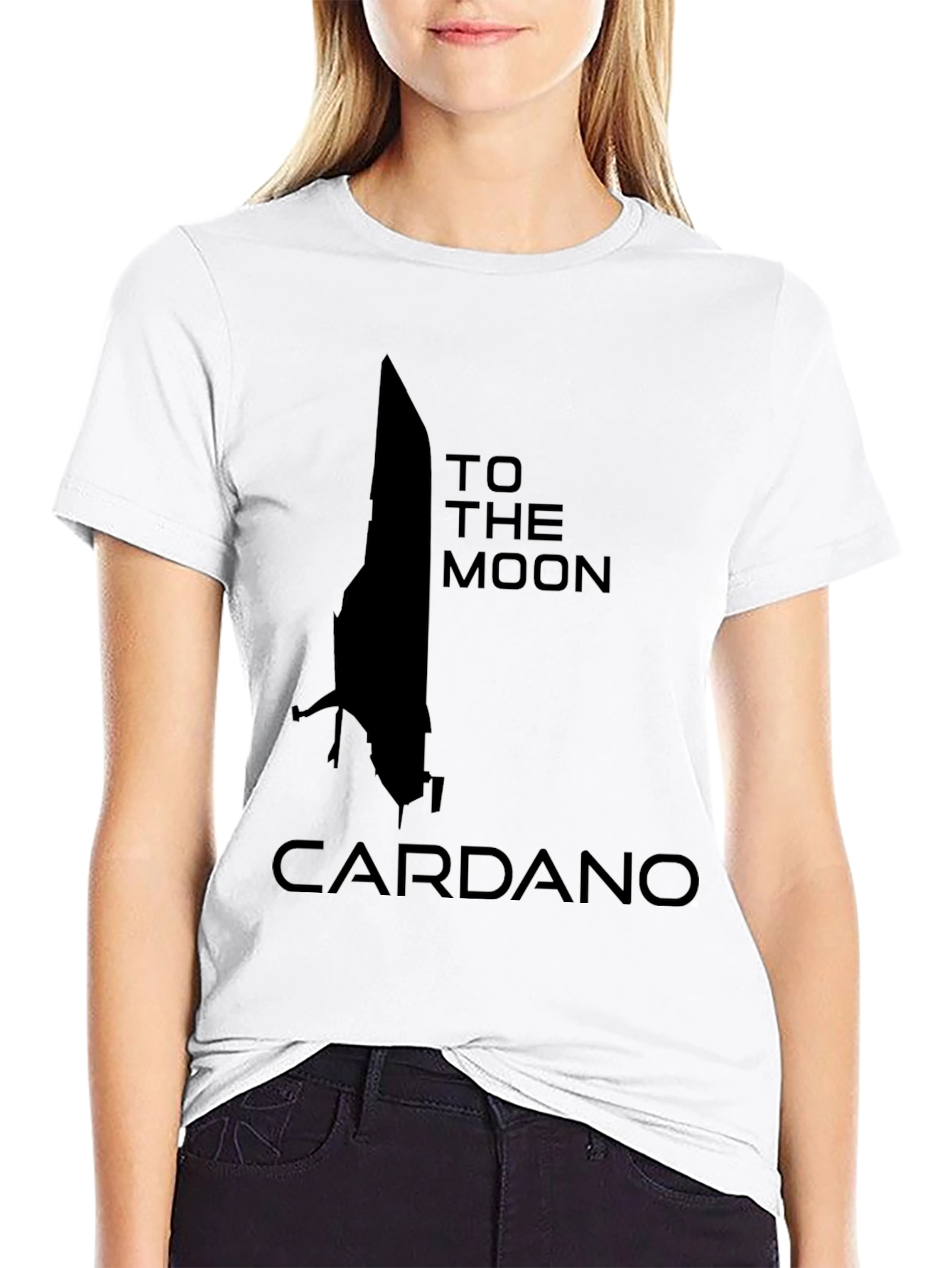 Cardano To The Moon Black T-Shirt