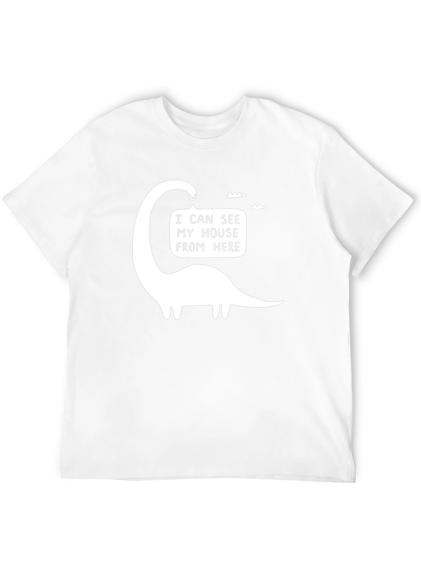 Funny Dinosaur I Can See My House Graphic T-Shirt
