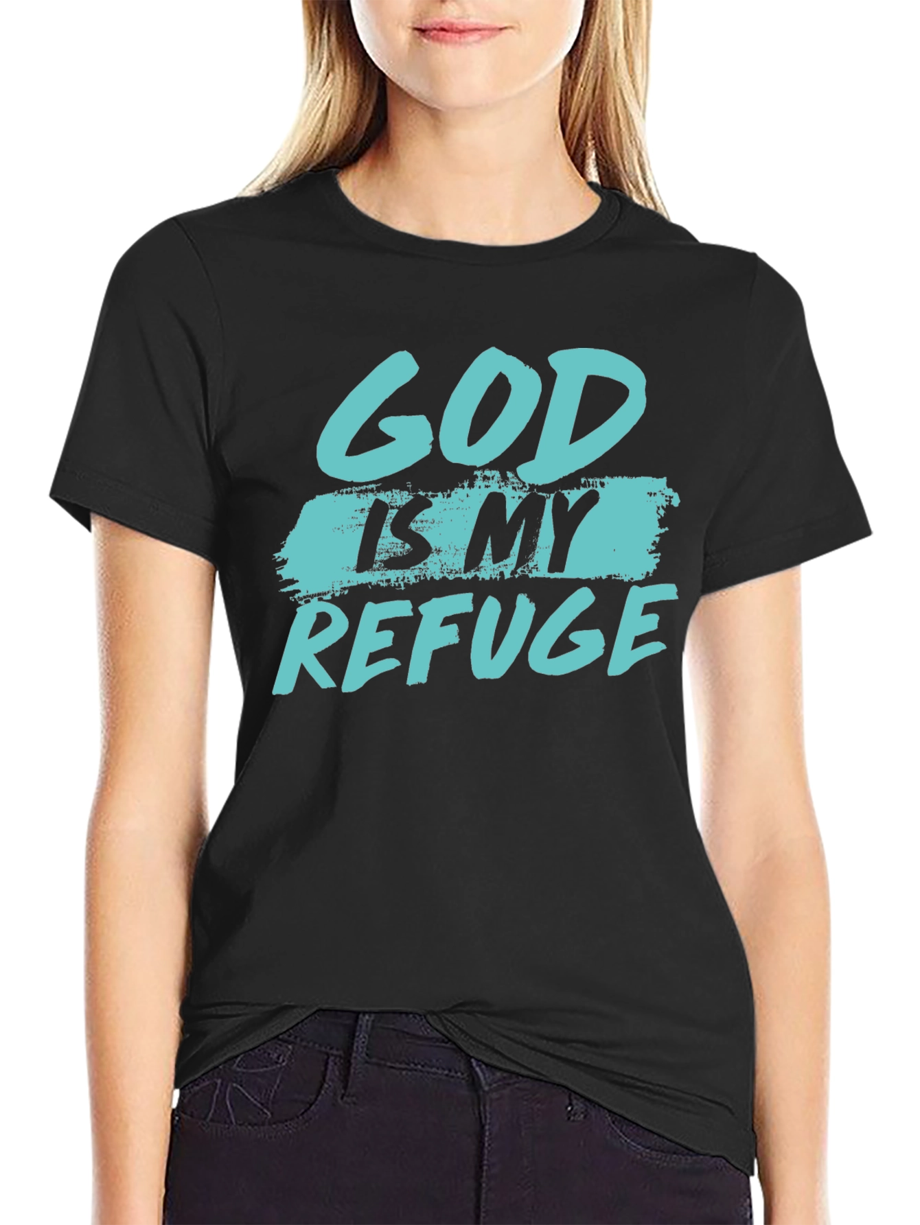 God Is My Refuge Graphic Tee - Christian Apparel