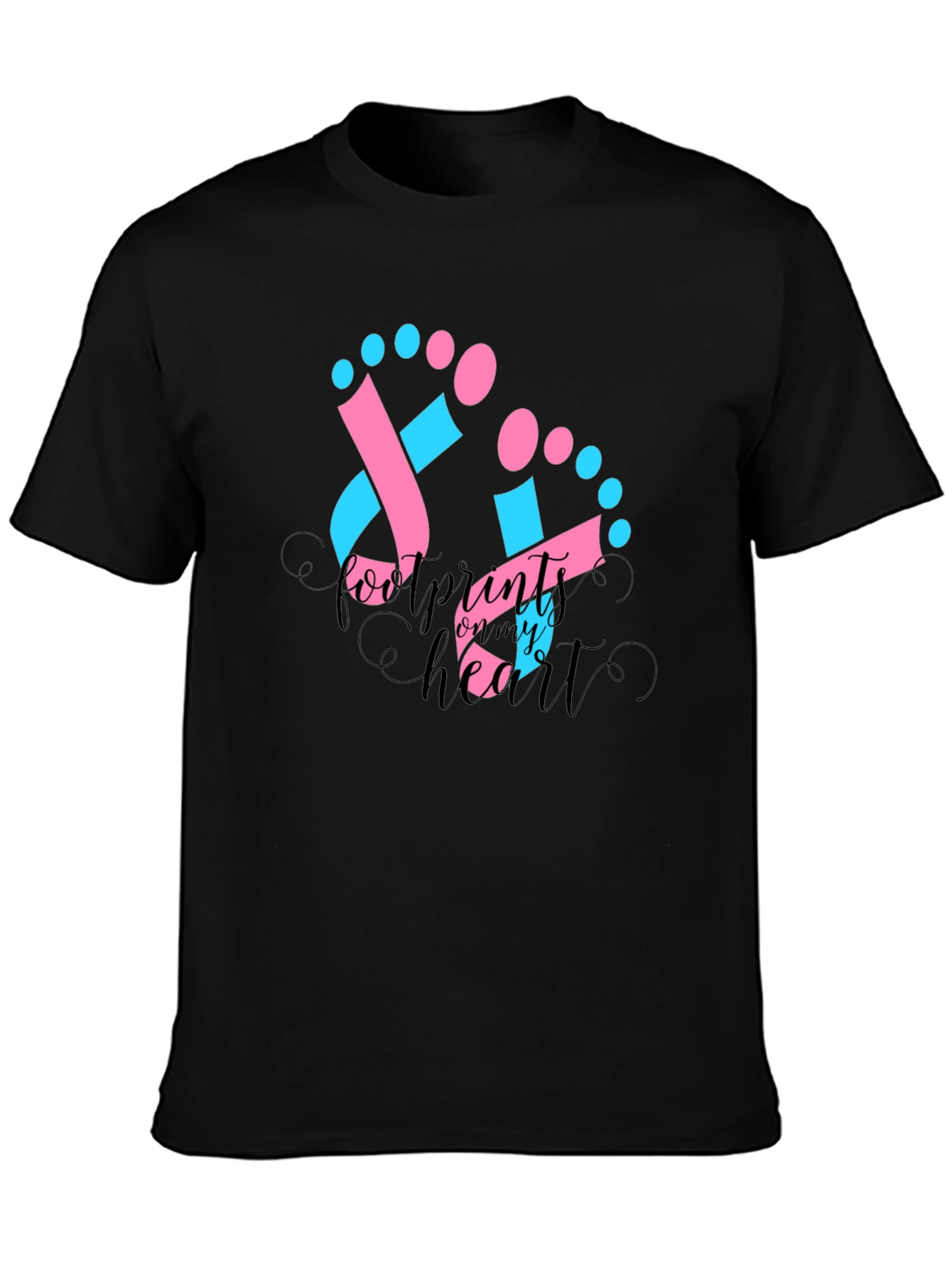 Footprints on My Heart T-Shirt - Baby Announcement