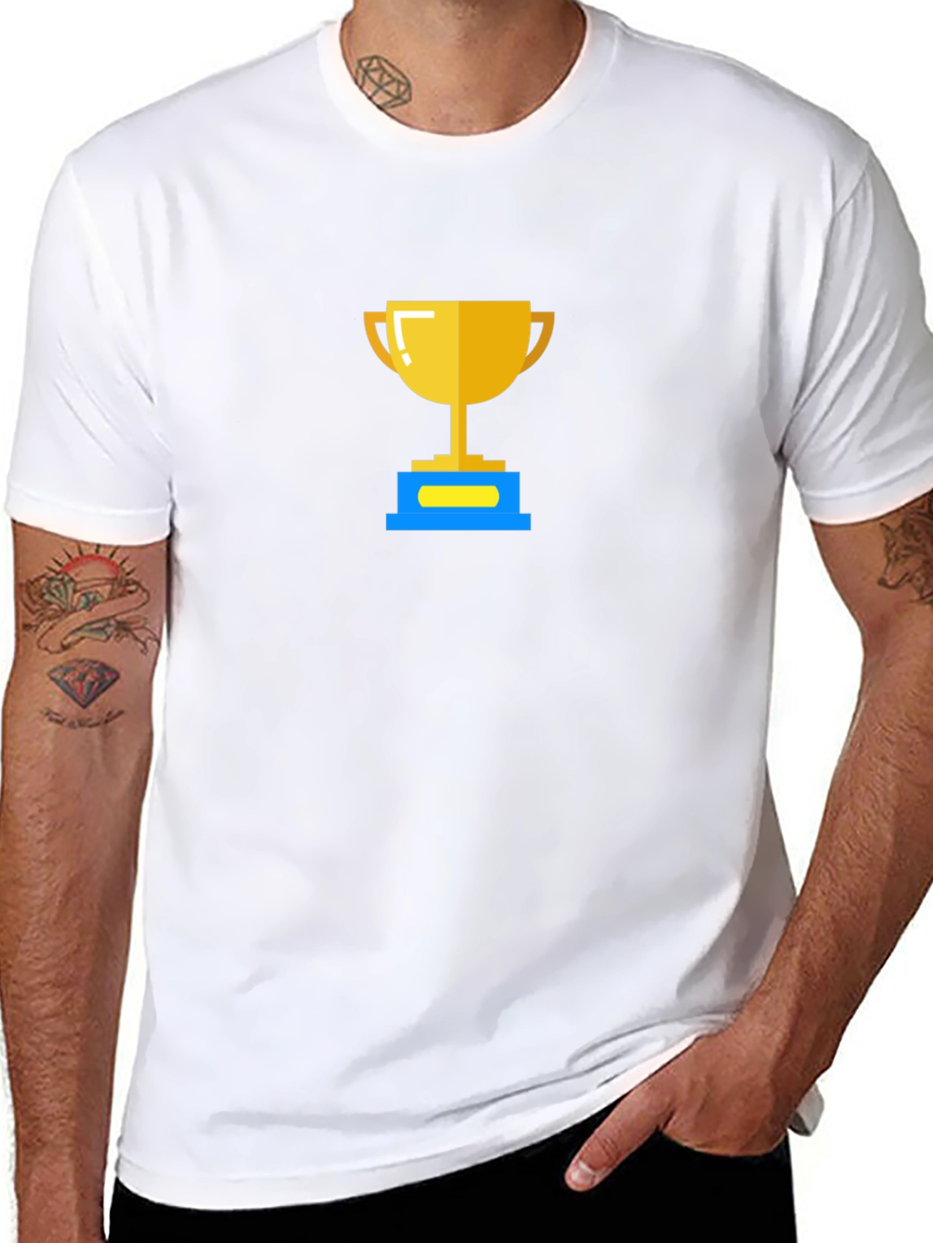 Gold Trophy Graphic Tee - Black