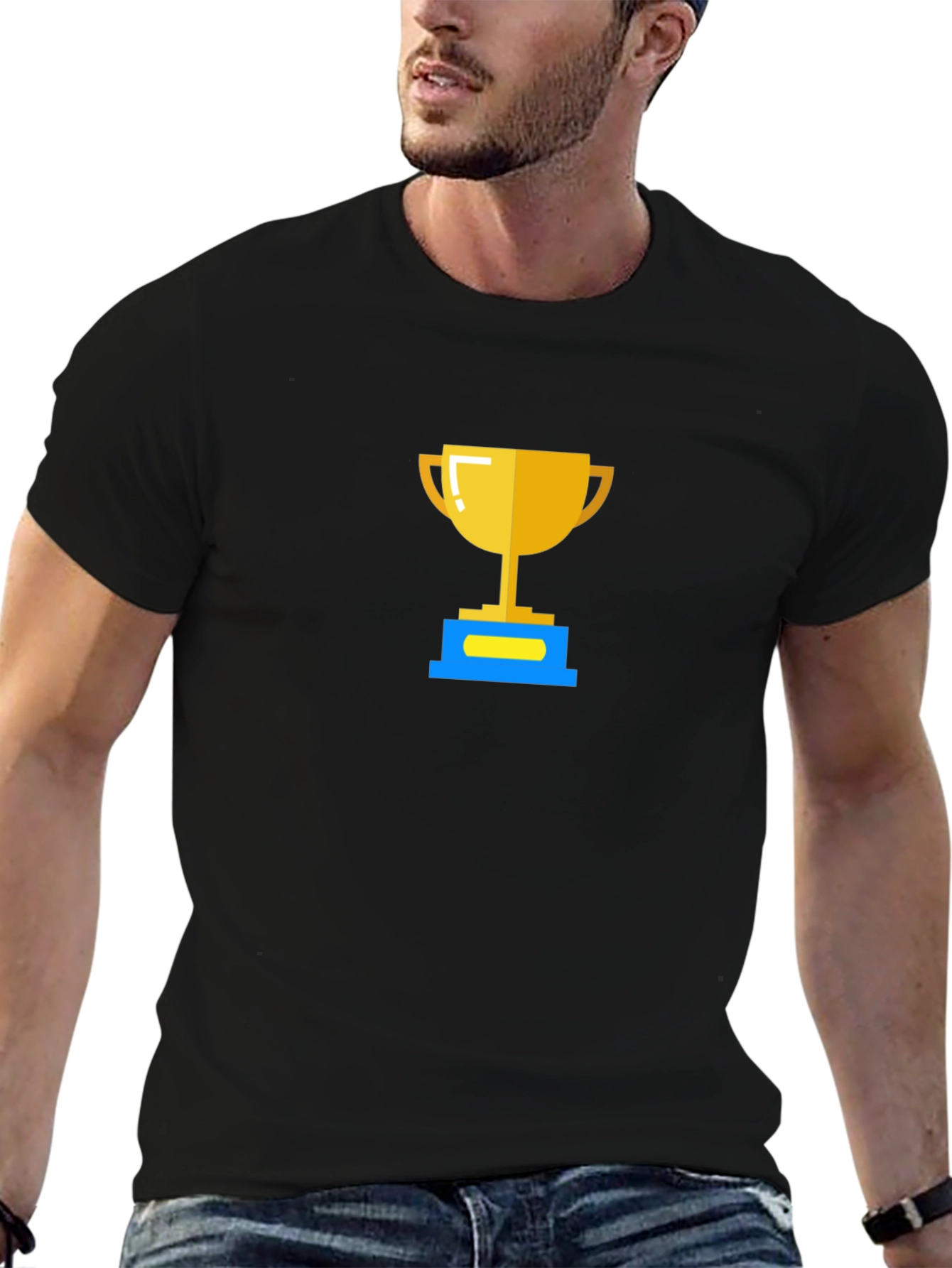 Gold Trophy Graphic Tee - Black