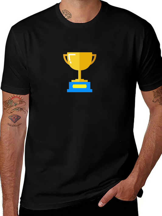 Gold Trophy Graphic Tee - Black
