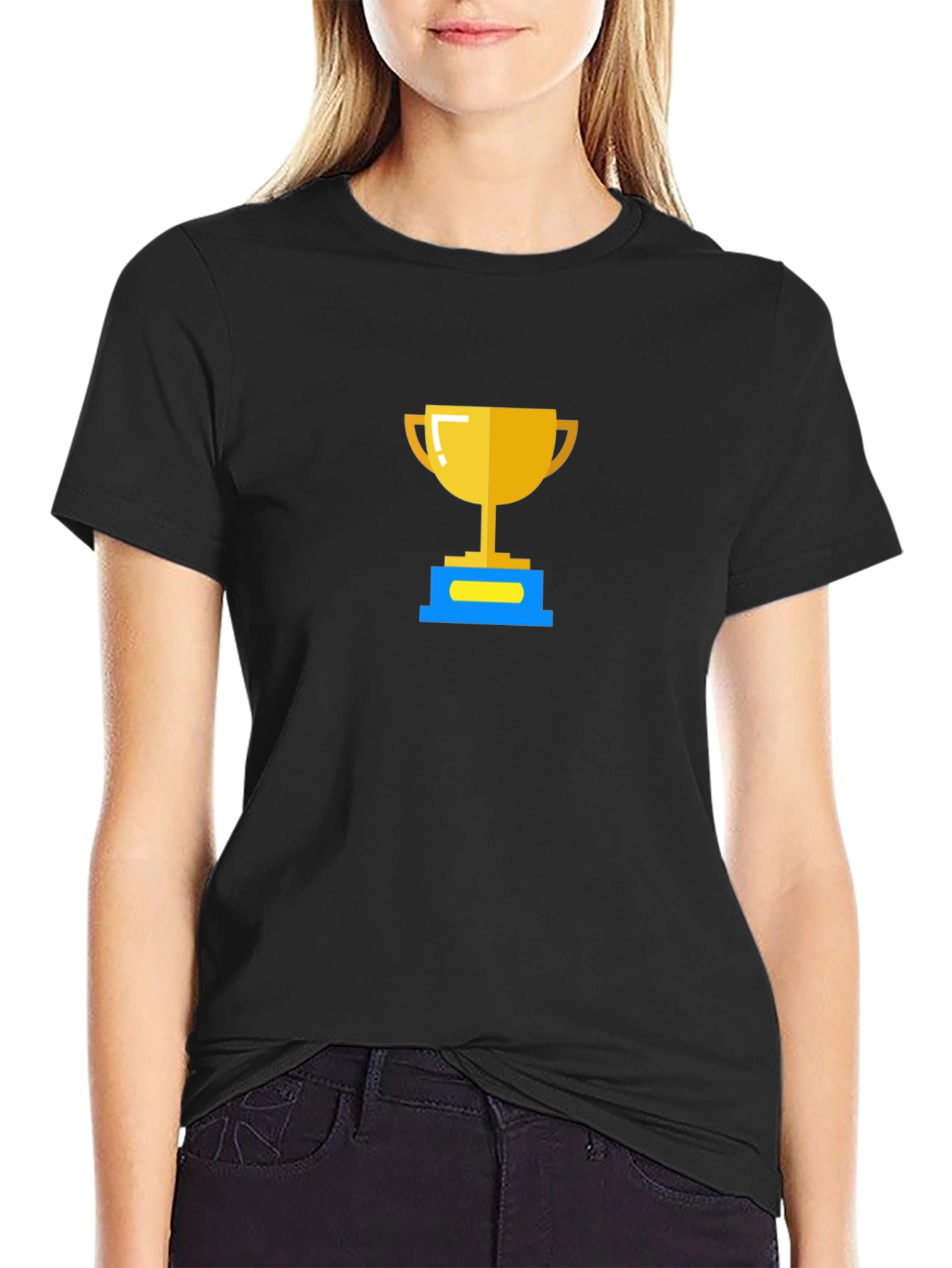 Gold Trophy Graphic Tee - Black