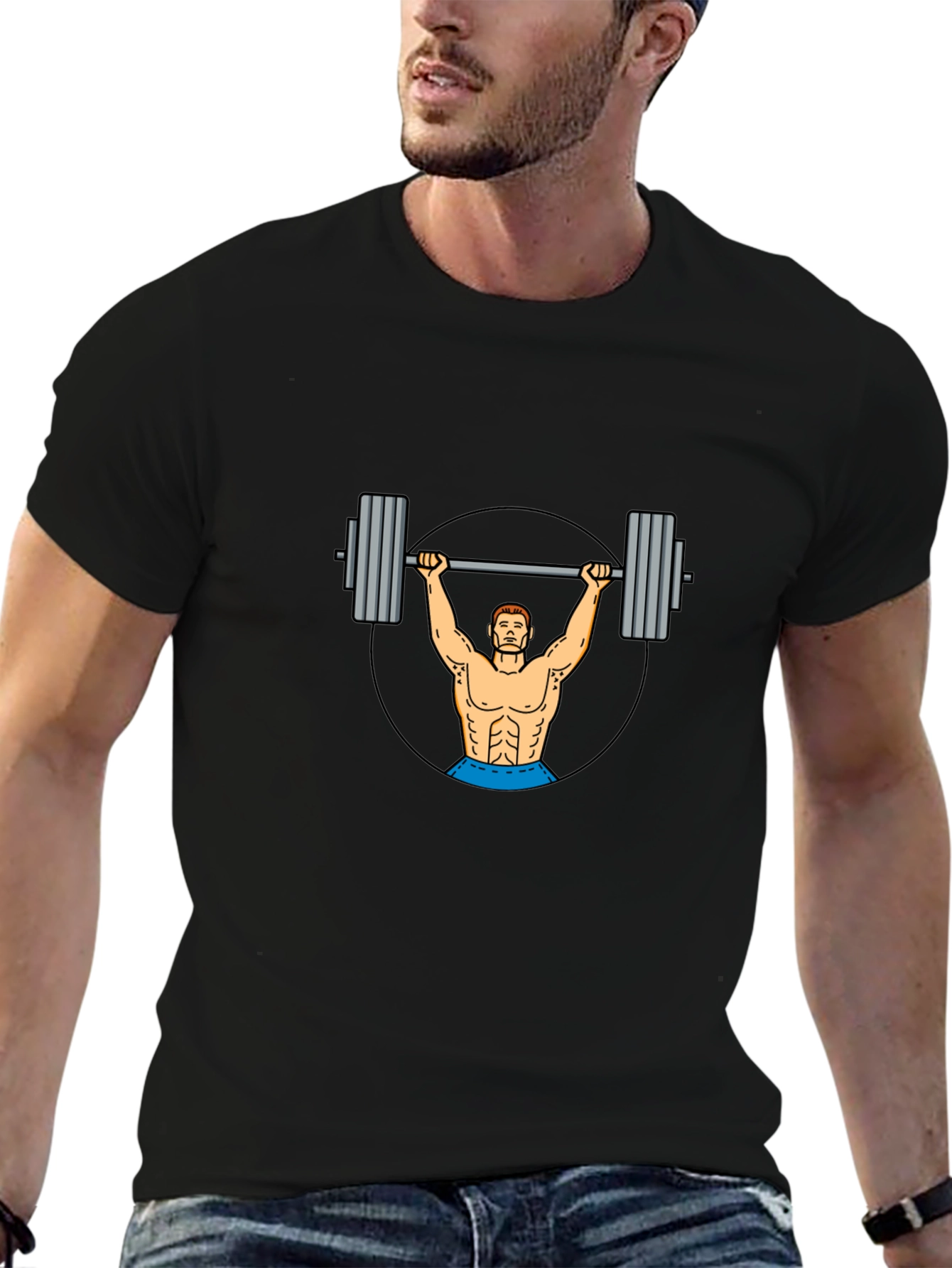 Weightlifter Graphic Tee - Black