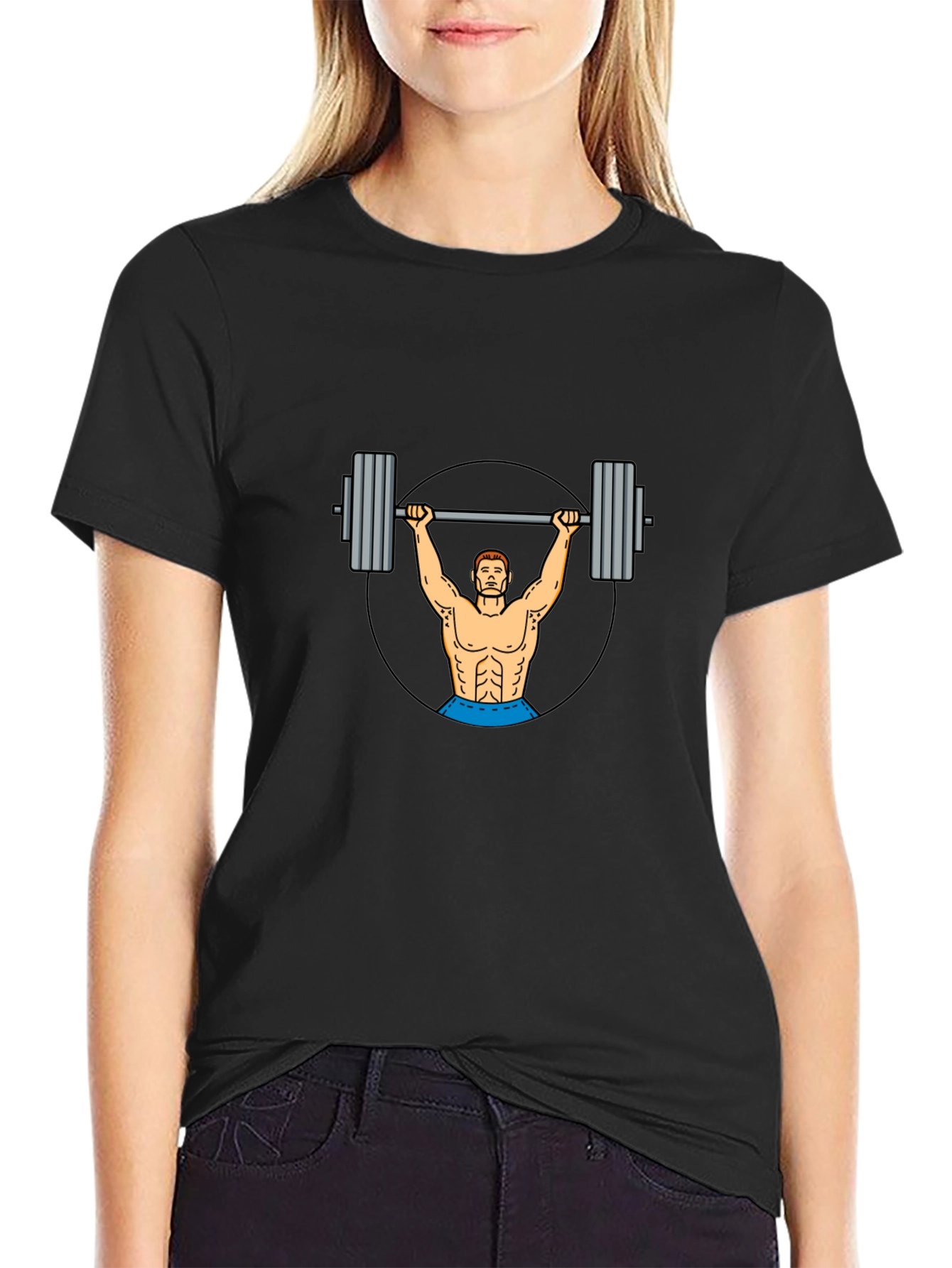 Weightlifter Graphic Tee - Black