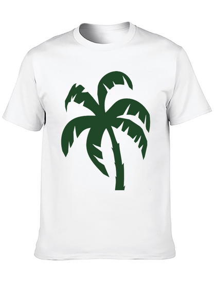 Tropical Palm Tree Graphic T-Shirt - Black