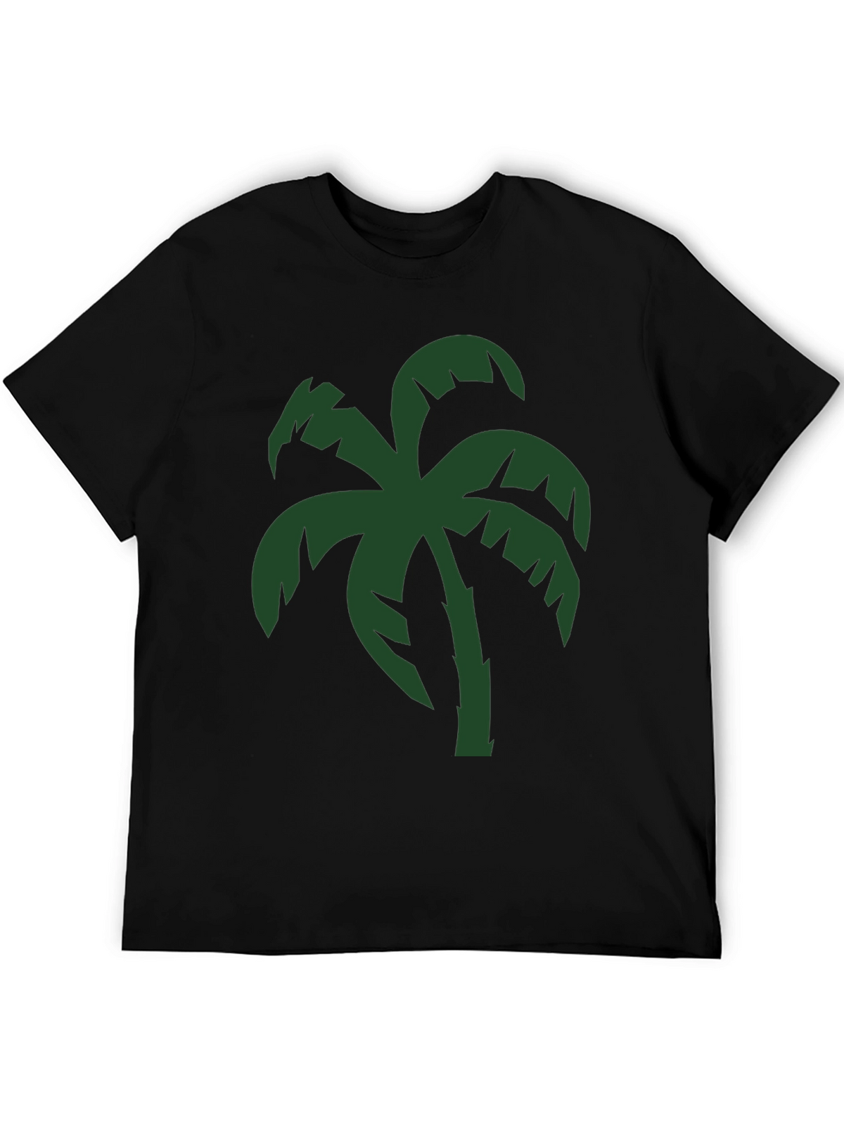 Tropical Palm Tree Graphic T-Shirt - Black