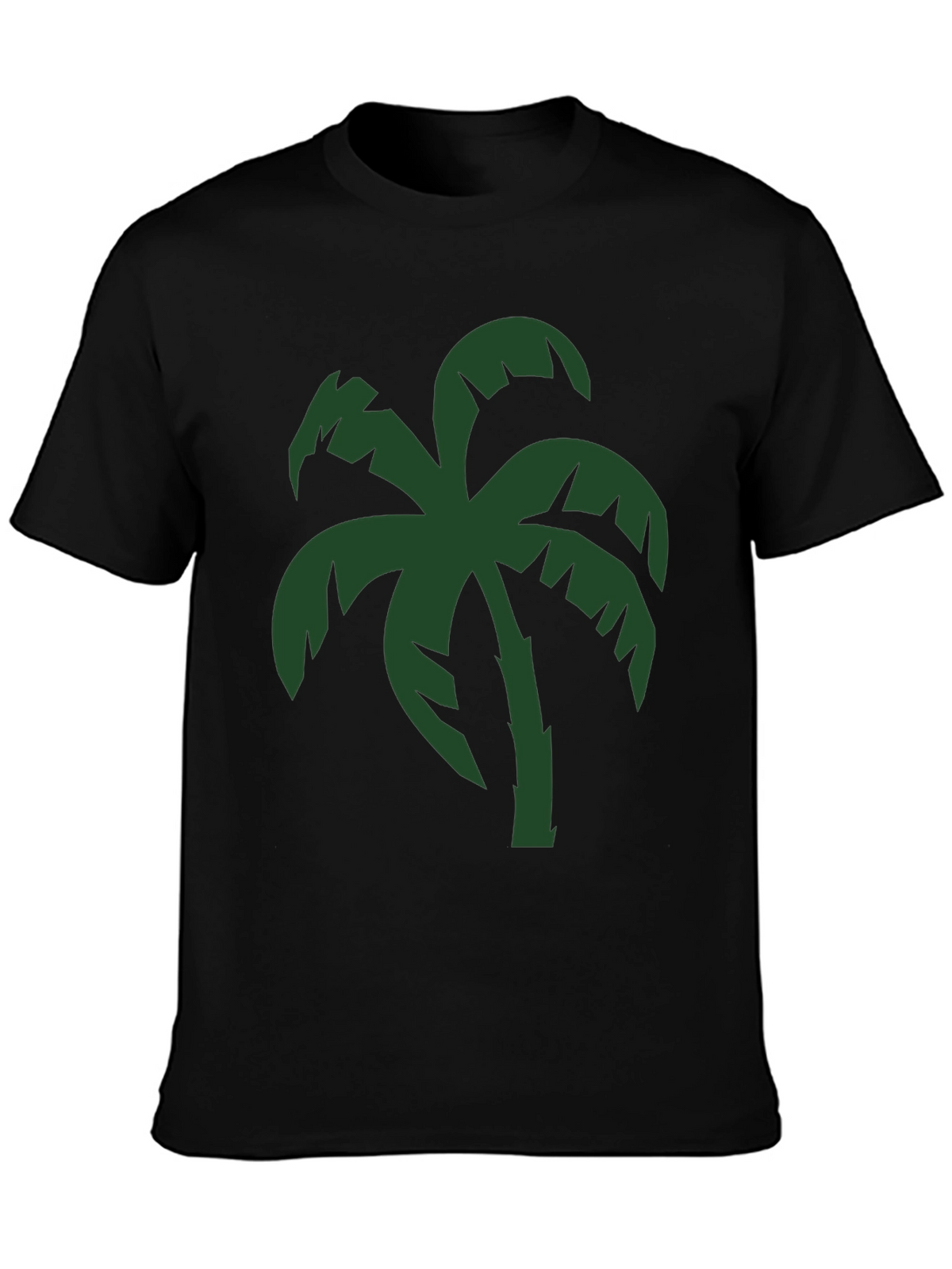 Tropical Palm Tree Graphic T-Shirt - Black