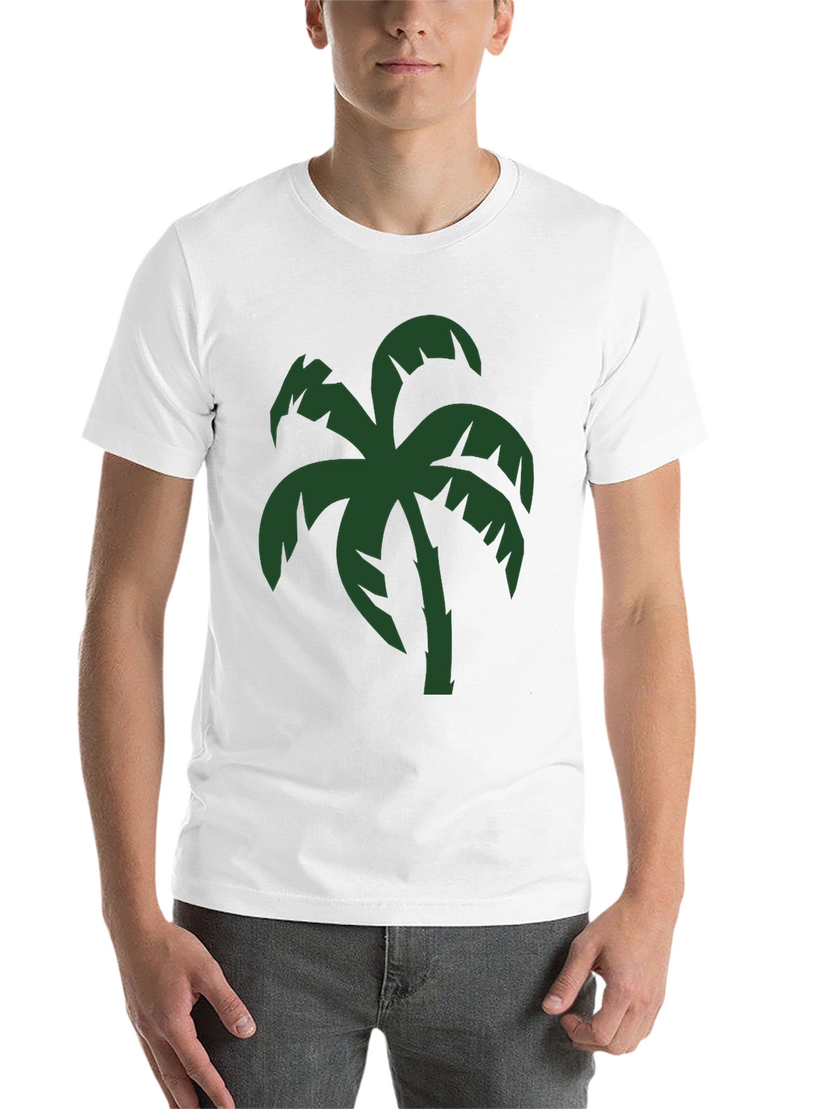 Tropical Palm Tree Graphic T-Shirt - Black