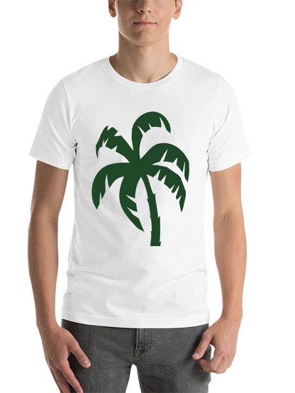 Tropical Palm Tree Graphic T-Shirt - Black
