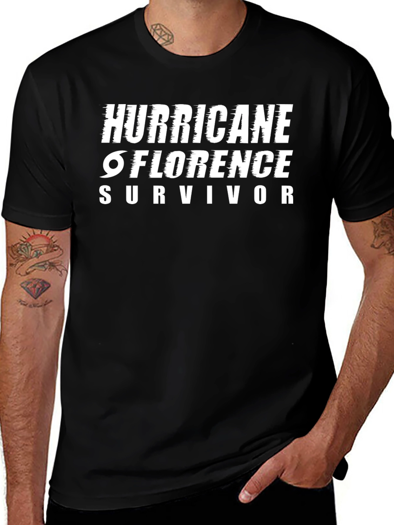 Hurricane Florence Survivor T-Shirt Black