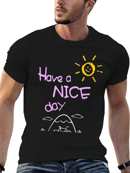 Have a Nice Day Graphic T-Shirt - Black