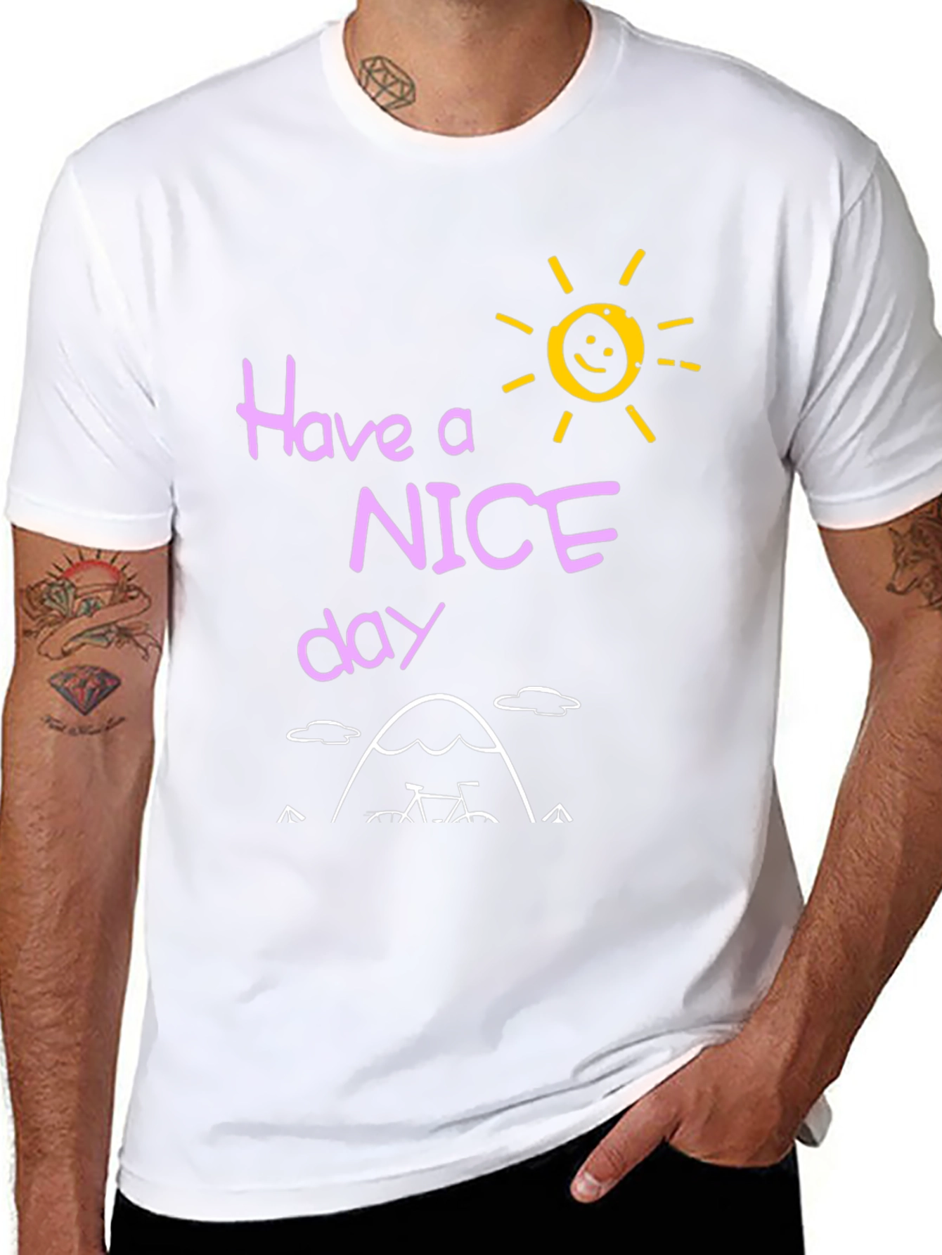 Have a Nice Day Graphic T-Shirt - Black